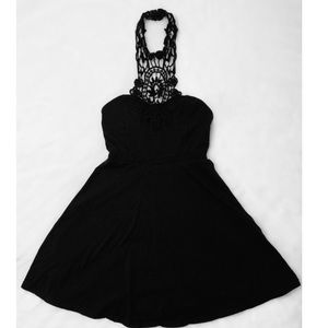 Forever 21 Black Halter Top Mini Dress